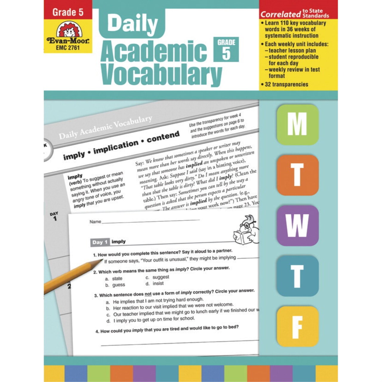 Evan-Moor Daily Academic Vocabulary, Grade 5 - Teachers Edition